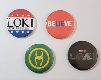 Vote Loki, Loki Show, Loki Pinback Buttons 2.25 Diameter