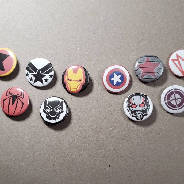 Captain America Civil War 1-inch pinback buttons