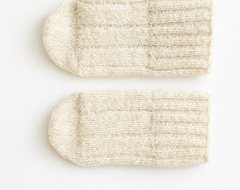 Handgestrickte Wollsocken - natürliche Wollsocken, handgemachtes Geschenk, kuschelig warme Socken für Damen & Herren