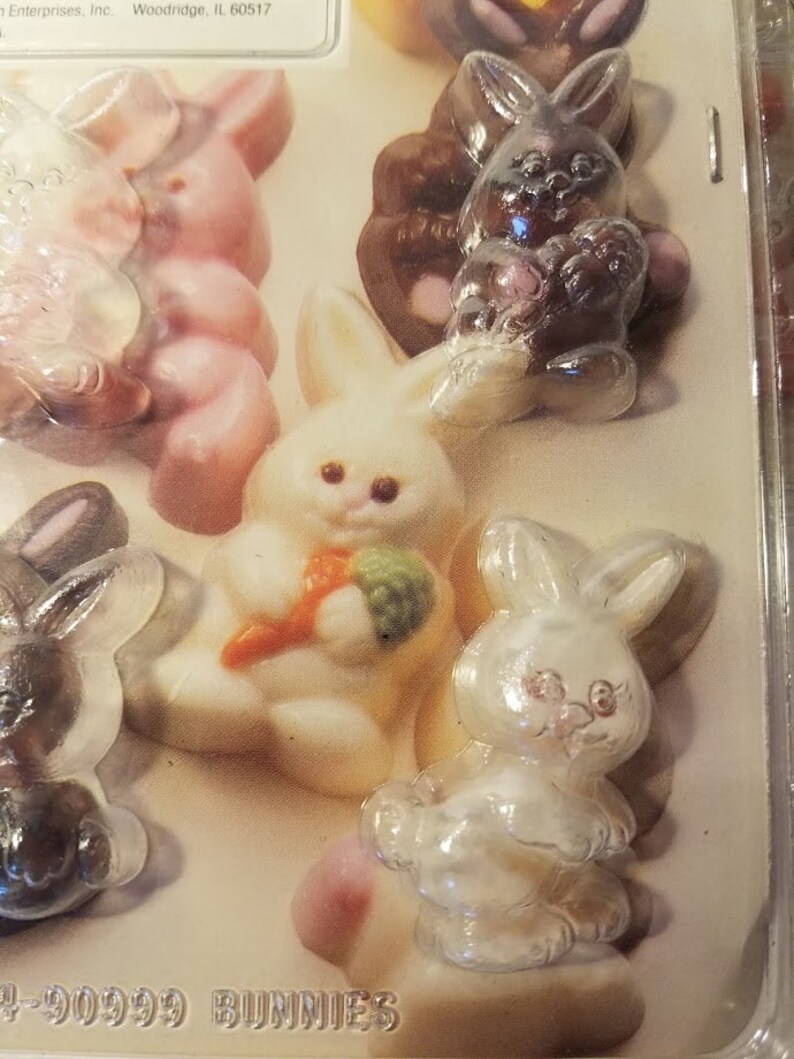 Vintage Wilton Easter Bunny Candy Mold 2 sets 1980's Etsy