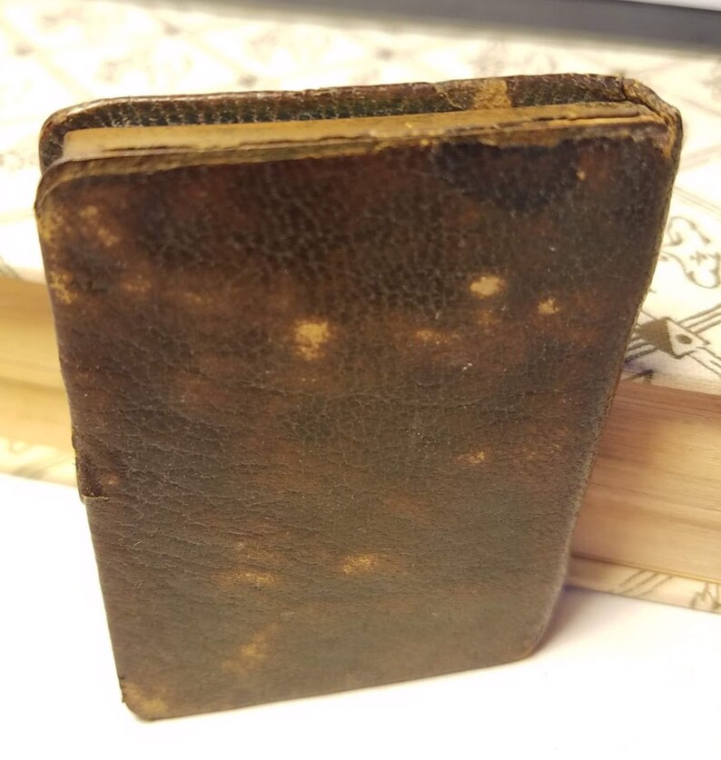 Leather Copper Brass Art Deco Leather Compact Book