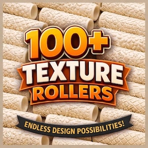 100+ Texture Rollers STL Bundle | Clay, Cookie Embossing Tools (Digital Download)