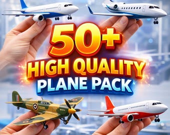 50+ Airplane STL Files | Aircraft 3D Models Pack (Digital Download)