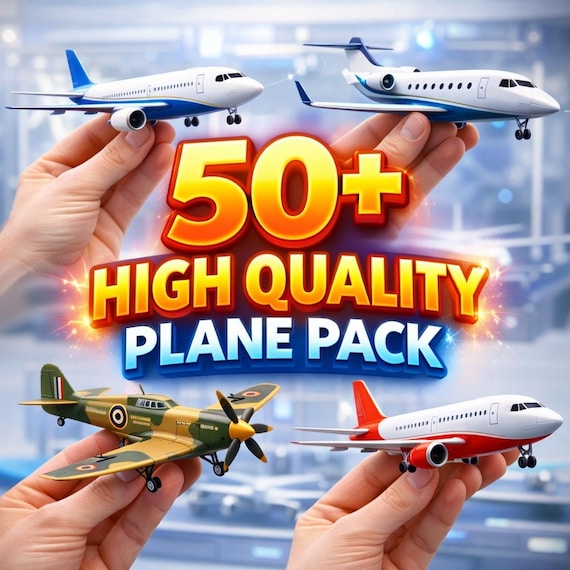 50+ Airplane STL Files | Aircraft 3D Models Pack (Digital Download)