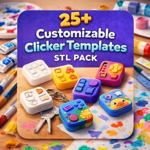 Paquete de más de 25 plantillas STL personalizables de Clicker