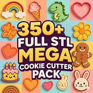 350+ koekjesvorm STL-bundel/voor koekjes en klei/doe-het-zelf