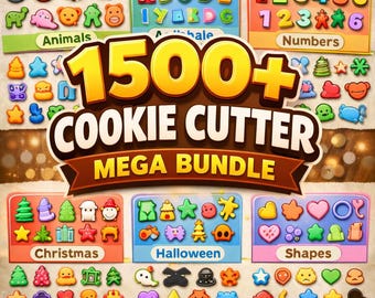 1500+ Cookie Cutter STL Mega Bundle – Animals, Alphabet, Holiday Shapes (Digital Download)