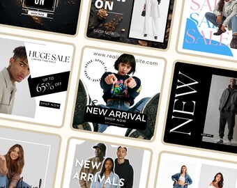 Fashion Brand Canva Templates  Editable Social Media Posts  135 Marketing Designs