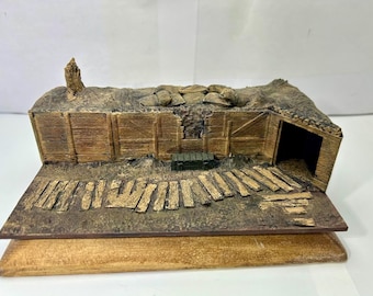 WWII Trench Terrain | 3D Printed Battlefield Display Piece