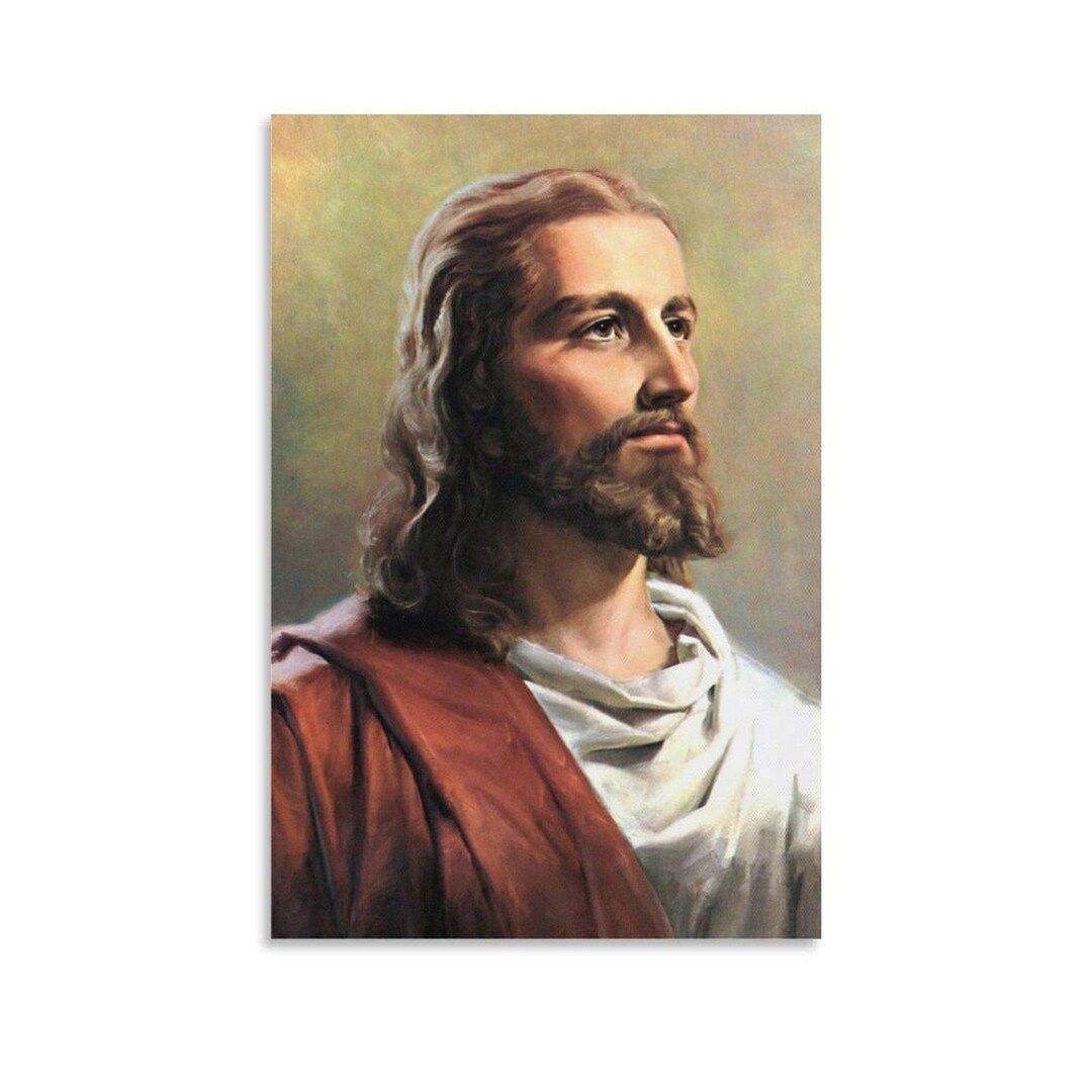 Jesus Christ Face Painting on Canvas Wall Art Poster Picture Print ...