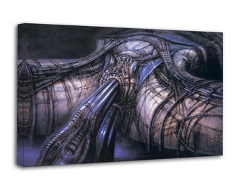 Erotomechanics VIII - H R Giger Canvas Wall Art Poster Picture Print Living Room Walls Decor Home Posters