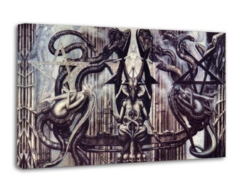 Hr Giger Alien Dark Evil Canvas Wall Art Poster Picture Print Living Room Walls Decor Home Posters