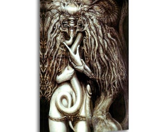 Horror HR Giger Canvas Wall Art Poster Picture Print Living Room Walls Decor Home Posters