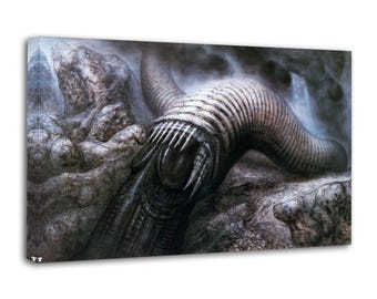 Dune Worm XII - H R Giger Canvas Wall Art Poster Picture Print Living Room Walls Decor Home Posters