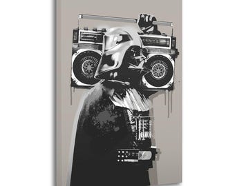 Banksy Graffiti Darth Vader Canvas Wall Art Poster Picture Print Living Room Walls Decor Home Posters