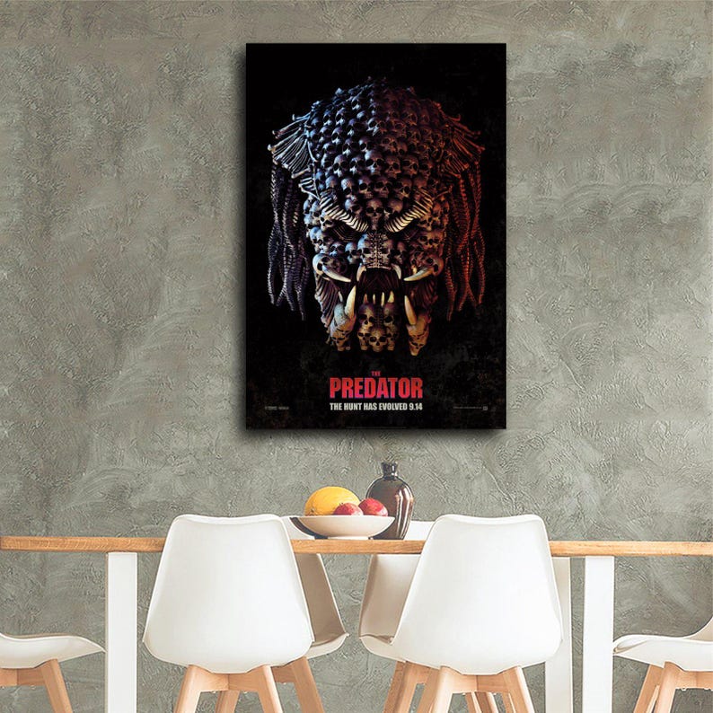 The Horror Film Alien Vs Predator Sci Fi Movie Canvas Wall Art Poster ...