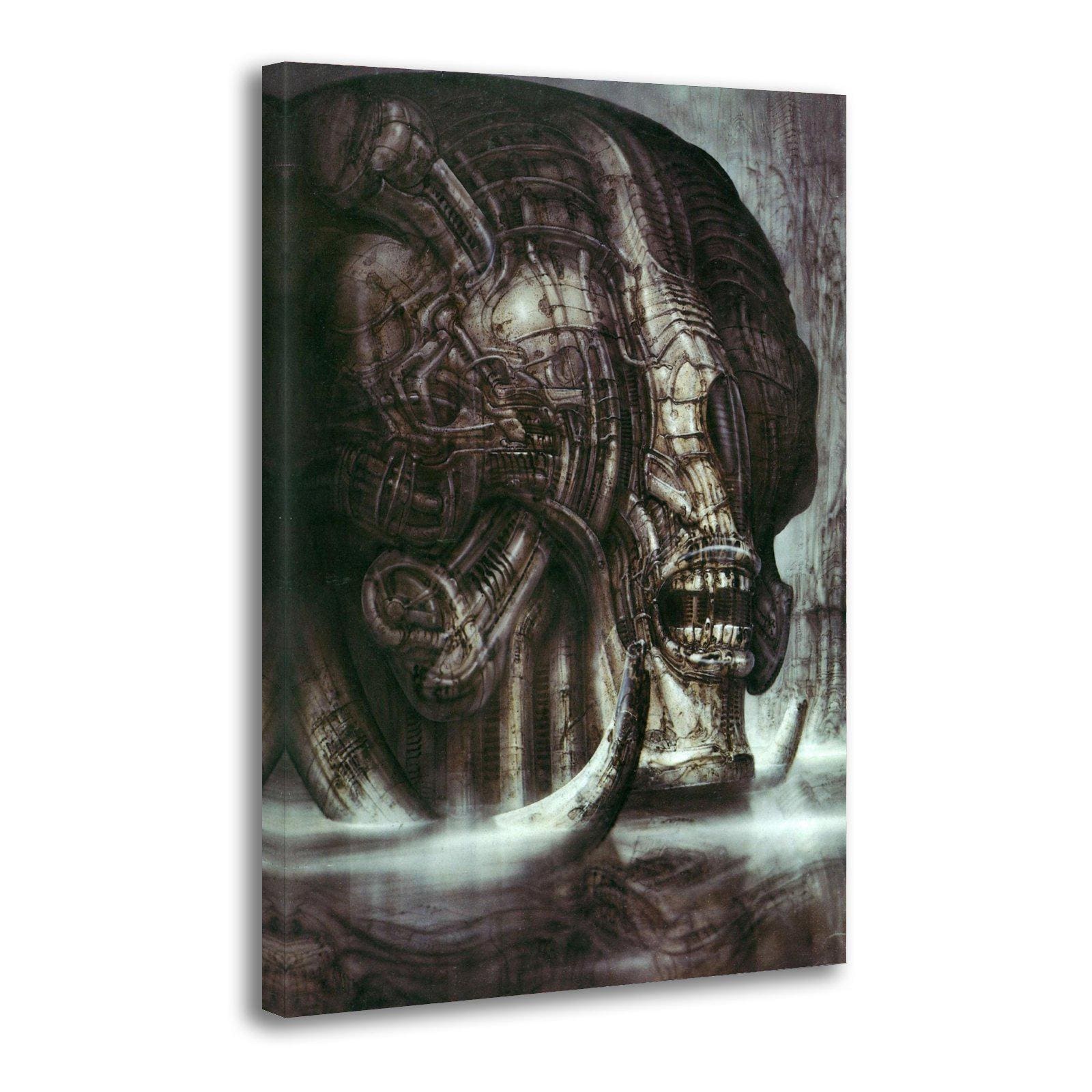 Necronom IV by H R Giger Canvas Wall Art Poster Picture Print