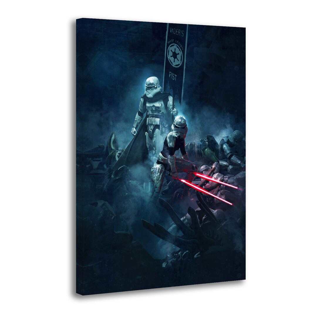Stormtrooper Vs Xenomorph Alien (2) Canvas Wall Art Poster Picture ...