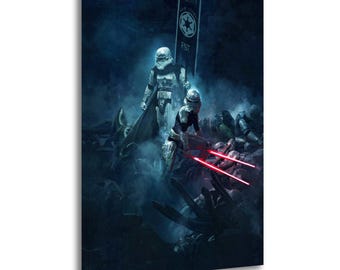 Stormtrooper vs Xenomorph alien (2) Canvas Wall Art Poster Picture Print Living Room Walls Decor Home Posters