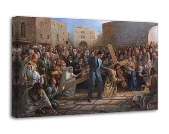Via Dolorosa Jon Mcnaughton Jesus Christ Poster Canvas Wall Art Poster Picture Print Living Room Walls Decor Home Posters