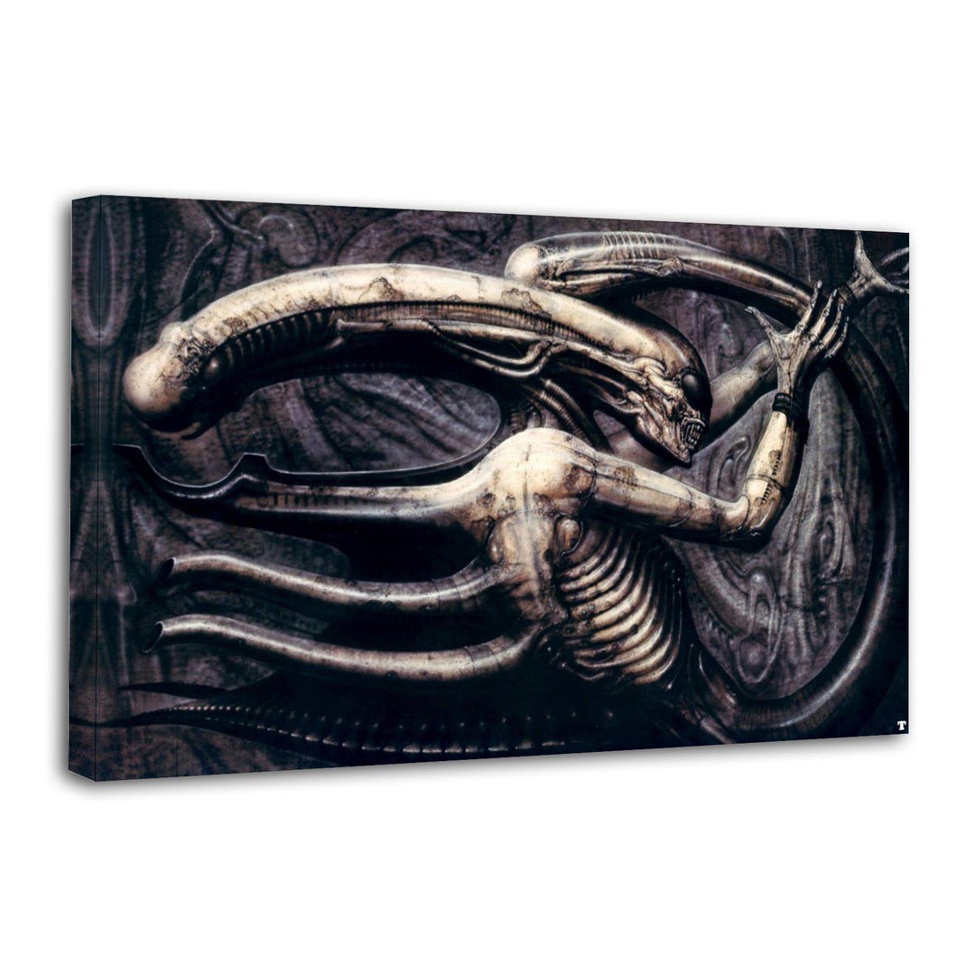 HR Giger Alien Xenomorph Canvas Print - Abstract Sci-fi Art - Etsy
