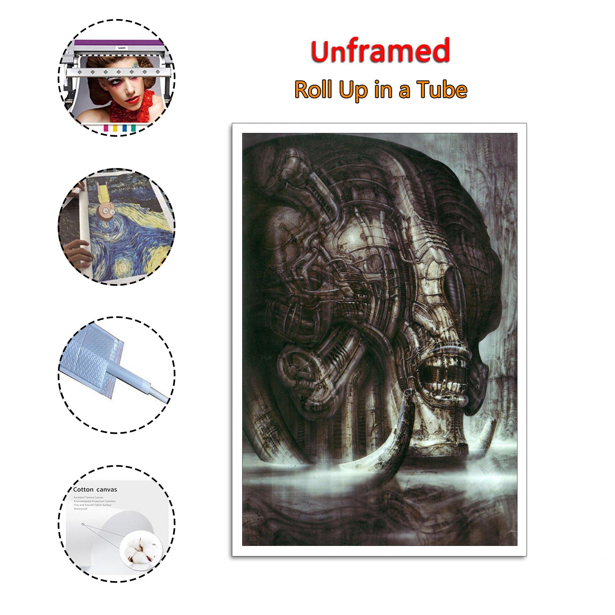 H.R. Giger Necronom IV Canvas Art Print, Biomechanical Decor - Etsy
