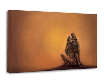 Zdzislaw Beksinski Couple Painting On Canvas Wall Art Poster Picture Print Living Room Walls Decor Home Posters