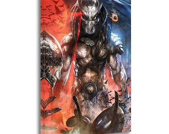 Dark Knight vs alien (1) Canvas Wall Art Poster Picture Print Living Room Walls Decor Home Posters