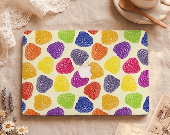 Colourful Berry Fruit Pattern MacBook Protective Case Laptop Hard Cover for 2026 Neo 13 Air 15/13/11 Mac Pro 16/15/14/13 inch M5 M4 M3 M2 M1