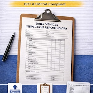 Informe de inspección de vehículos conforme al DOT (DVIR) – PDF imprimible