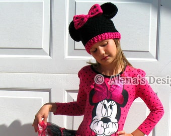 Minnie Mouse Hat Mickey Mouse Hat | Crochet Pattern 100