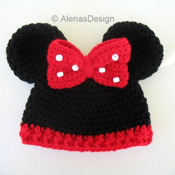 Baby Minnie Mouse Hat | Crochet Pattern 098