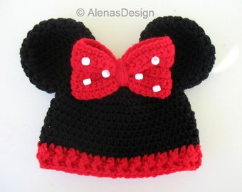 Baby Minnie Mouse Hat | Crochet Pattern 098