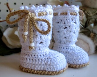 Angel Baby Booties | Crochet Pattern 170