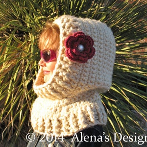 Hooded Cowl Crochet Pattern 113 Women Crochet Cowl Pattern Toddler Child Teen Adult Crochet Hood Pattern