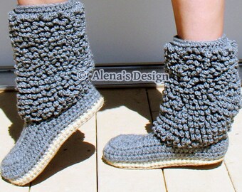 Crochet Boot Pattern Cozy Women's Lamb Boots | Crochet Pattern 140