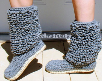 Crochet Boot Pattern Cozy Women's Lamb Boots | Crochet Pattern 140