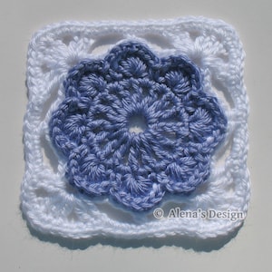 Crochet Pattern 152 Granny Square Crochet Flower Motif Crochet Afghan Block Crochet Blanket Pattern Pillow image 1