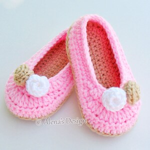 Crochet Slipper Pattern, Toddler Rose Shoes, Christmas Booties Pattern #109