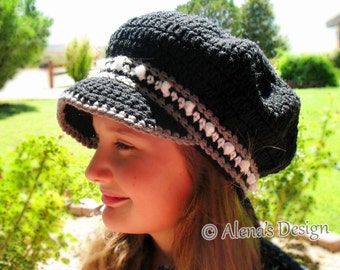 Newsboy Cap Crochet Hat Pattern
