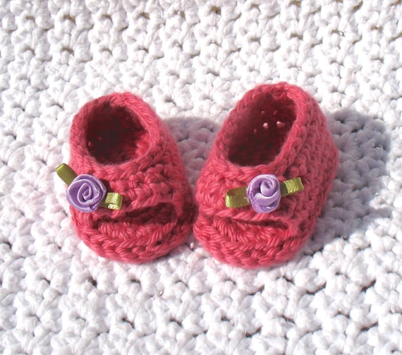 Crochet Shoe Pattern #224 for 18 inch Dolls | Open-Toed Doll Shoes