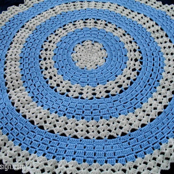 Crochet Blanket Pattern 234 Round Lace Afghan Baby Boy Blanket Crochet Pattern Crochet Doily Rug Crib Couch Throw Baby Shower Home Decor