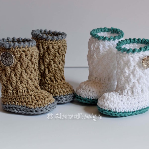 Crochet Boot Pattern for 18 inch Doll | Silver Button Boots | Crochet Pattern #124