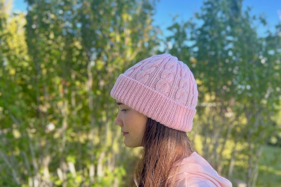 Cable Knit Hat Pattern, Cabled Hat Pattern, Slouchy Beanie