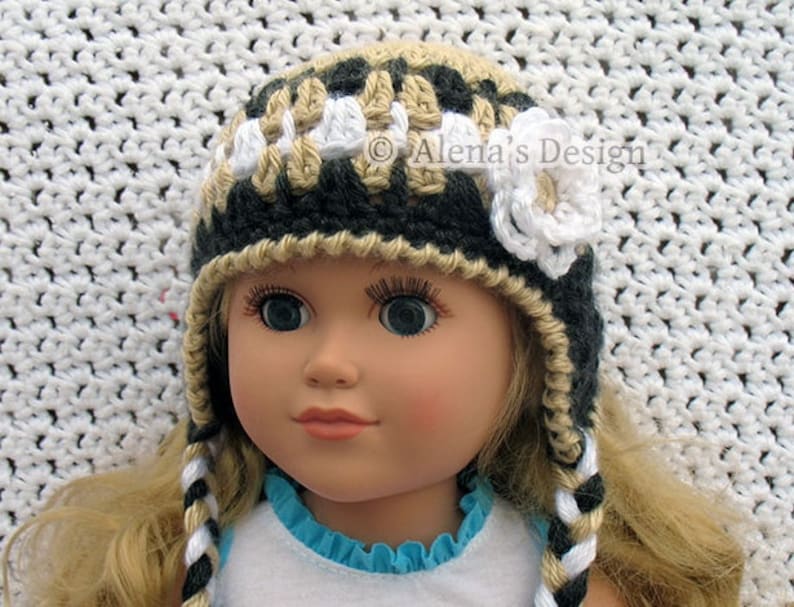 18 inch Doll Clothes Crochet Patterns American Doll Crochet Pattern Jacket Boots Ear Flap Hat Dolls Sweater Christmas Gift for Girl image 4