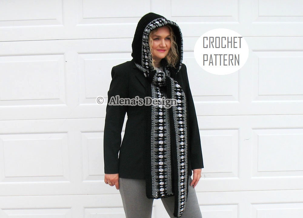 30 Crochet Scarf Ideas: Stylish Patterns for Skinny, Chunky, Cowl, and Wrap Looks 28 Hooded Scarf Pattern