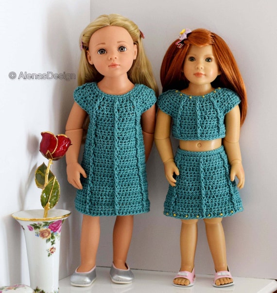 Doll Clothes Free Pattern Crop Tee and Skirt for an 18 inch Doll