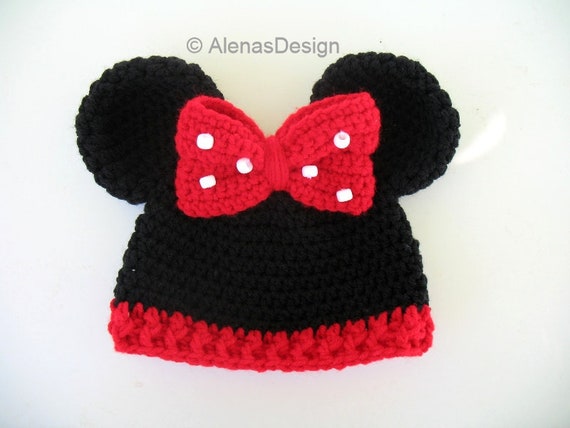 Baby Minnie Mouse Hat Crochet Pattern 098