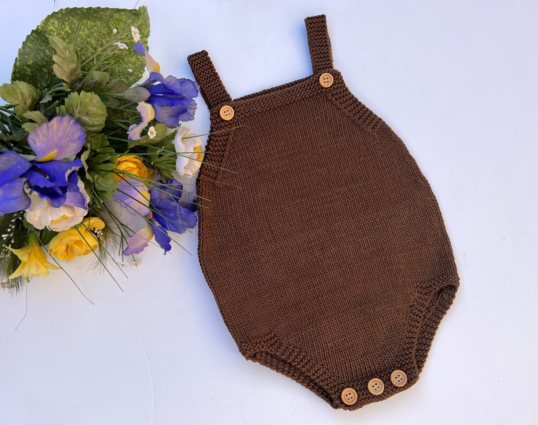 Knitting Pattern #264 for Baby Romper, Knit Jumpsuit in Five Sizes 0-24 ...