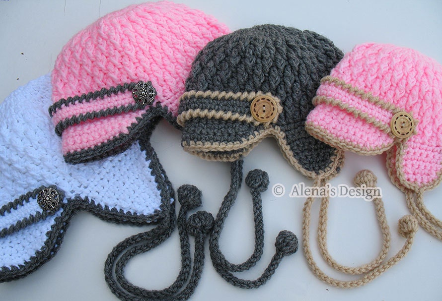 Crochet Pattern 130 Baby Hat Visor With Ear Flaps Baby Boy
